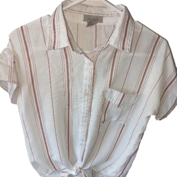 Passeport shirt sleeve light blouse stripe - Picture 1 of 4
